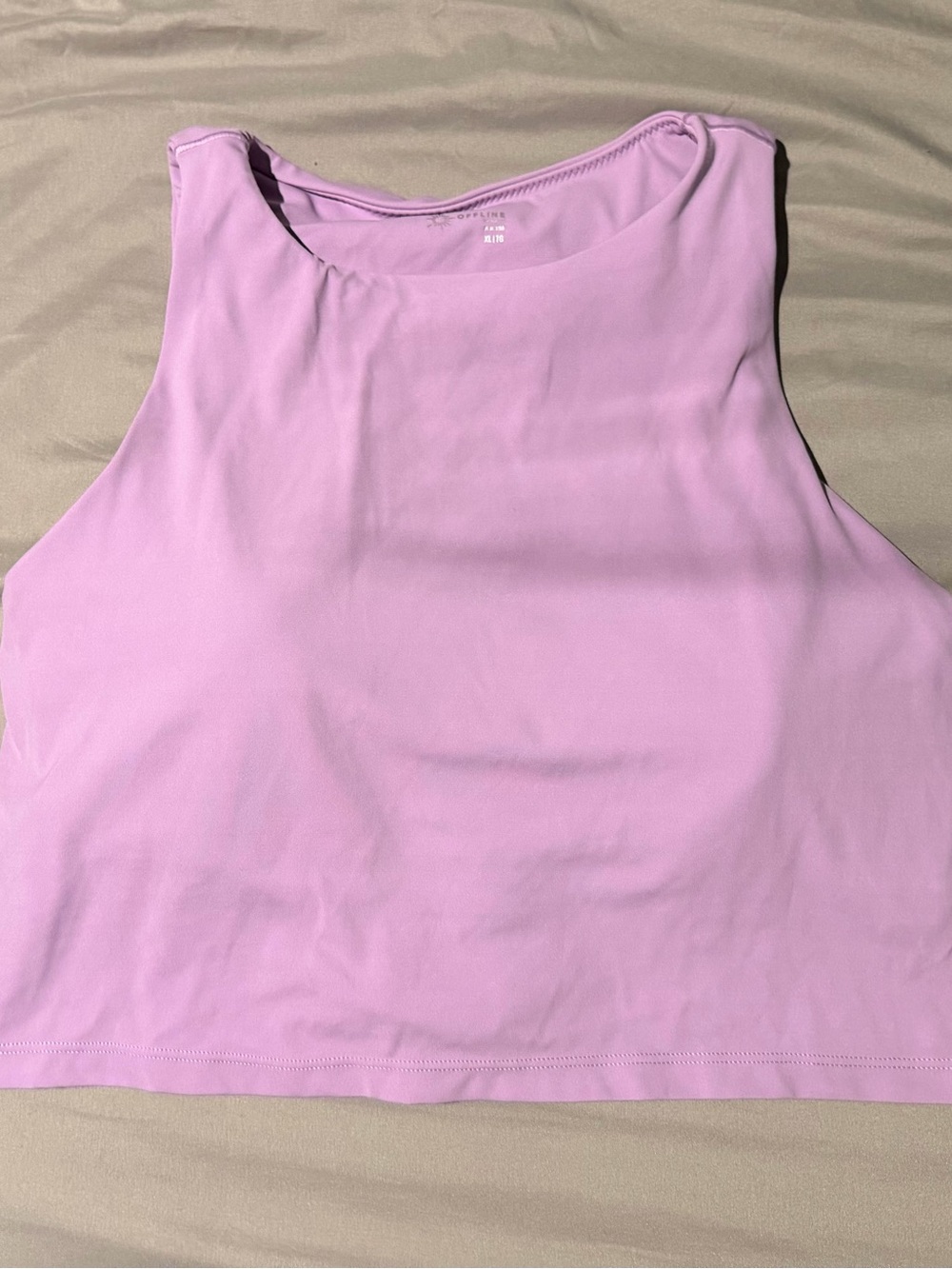 aerie Lavender Cropped Tank Top bra